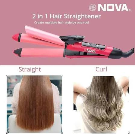 Nova 2-in-1 Hair Straightener & Curler✨